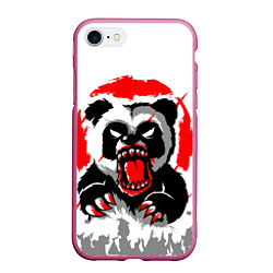 Чехол iPhone 7/8 матовый Злая Кровавая Панда, цвет: 3D-малиновый
