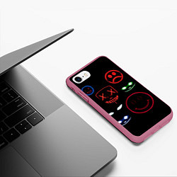 Чехол iPhone 7/8 матовый Взгляд, цвет: 3D-малиновый — фото 2
