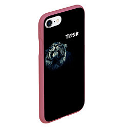 Чехол iPhone 7/8 матовый Тигр, цвет: 3D-малиновый — фото 2