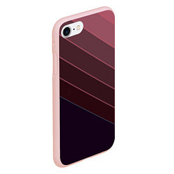Чехол iPhone 7/8 матовый Коричнево-фиолетовый узор, цвет: 3D-светло-розовый — фото 2