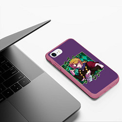 Чехол iPhone 7/8 матовый Dio Brando JoJo, цвет: 3D-малиновый — фото 2