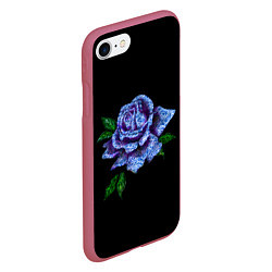 Чехол iPhone 7/8 матовый Сапфировая роза, цвет: 3D-малиновый — фото 2