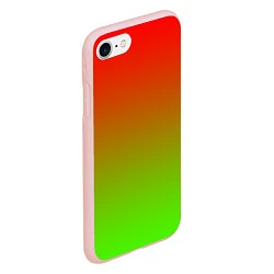 Чехол iPhone 7/8 матовый Градиент Яблоко, цвет: 3D-светло-розовый — фото 2