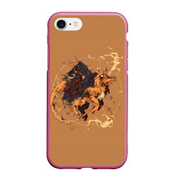 Чехол iPhone 7/8 матовый Дом Чермандера, цвет: 3D-малиновый