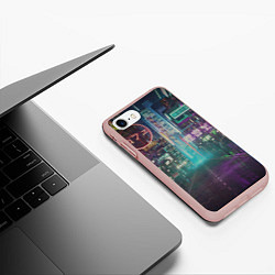 Чехол iPhone 7/8 матовый Neon Tokyo, цвет: 3D-светло-розовый — фото 2