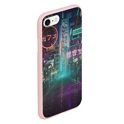 Чехол iPhone 7/8 матовый Neon Tokyo, цвет: 3D-светло-розовый — фото 2