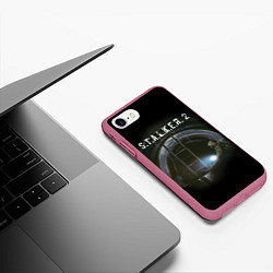 Чехол iPhone 7/8 матовый Катакомбы С Т А Л К Е Р 2, цвет: 3D-малиновый — фото 2