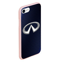 Чехол iPhone 7/8 матовый Инфинити - Карбон, цвет: 3D-светло-розовый — фото 2