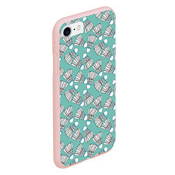 Чехол iPhone 7/8 матовый Воланы на ментоловом, цвет: 3D-светло-розовый — фото 2