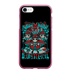 Чехол iPhone 7/8 матовый Blue BabyMetal, цвет: 3D-малиновый