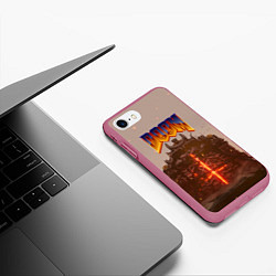 Чехол iPhone 7/8 матовый DOOM ДУМ Z, цвет: 3D-малиновый — фото 2