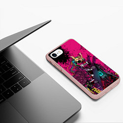 Чехол iPhone 7/8 матовый CYBERPUNK 2077 DEMON Z, цвет: 3D-светло-розовый — фото 2