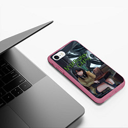 Чехол iPhone 7/8 матовый Мерико Чан, цвет: 3D-малиновый — фото 2