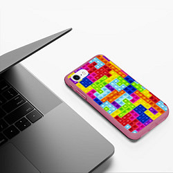 Чехол iPhone 7/8 матовый POP IT ПОП ИТ ПАЗЛ, цвет: 3D-малиновый — фото 2