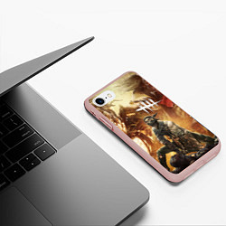 Чехол iPhone 7/8 матовый Dead by Daylight убийцы, цвет: 3D-светло-розовый — фото 2