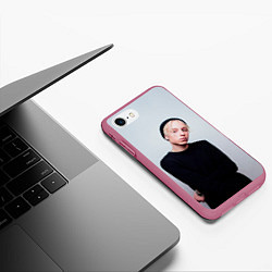 Чехол iPhone 7/8 матовый Молодой Ти, цвет: 3D-малиновый — фото 2