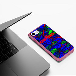 Чехол iPhone 7/8 матовый FAMAS Ghost Insects, цвет: 3D-малиновый — фото 2