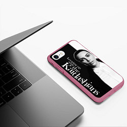 Чехол iPhone 7/8 матовый Ким Кардашьян, цвет: 3D-малиновый — фото 2