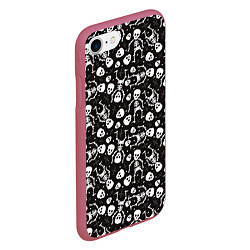 Чехол iPhone 7/8 матовый Скелеты, цвет: 3D-малиновый — фото 2