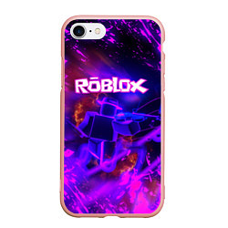 Чехол iPhone 7/8 матовый MUSIC ROBLOX РОБЛОКС Z, цвет: 3D-светло-розовый