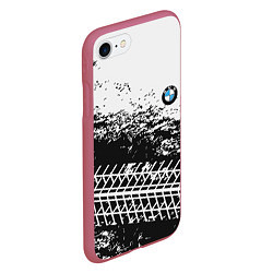 Чехол iPhone 7/8 матовый СЛЕД БМВ BMW Z, цвет: 3D-малиновый — фото 2