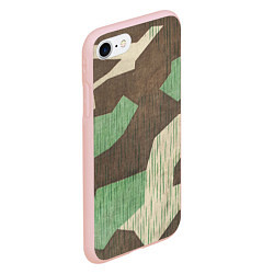 Чехол iPhone 7/8 матовый Камуфляж хаки армейский, цвет: 3D-светло-розовый — фото 2