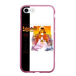 Чехол iPhone 7/8 матовый Labyrinth - David Bowie, цвет: 3D-малиновый