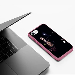 Чехол iPhone 7/8 матовый Фараон на концерте, цвет: 3D-малиновый — фото 2