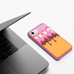 Чехол iPhone 7/8 матовый Мороженое Ice Scream Z, цвет: 3D-малиновый — фото 2