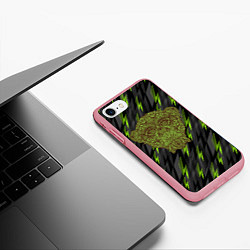 Чехол iPhone 7/8 матовый Обезьяна из листьев, цвет: 3D-баблгам — фото 2