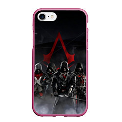 Чехол iPhone 7/8 матовый All Assassins, цвет: 3D-малиновый