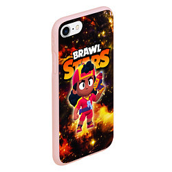 Чехол iPhone 7/8 матовый Мэг Meg, Brawl Stars, цвет: 3D-светло-розовый — фото 2