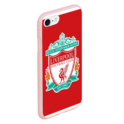 Чехол iPhone 7/8 матовый F C LIVERPOOL, цвет: 3D-светло-розовый — фото 2