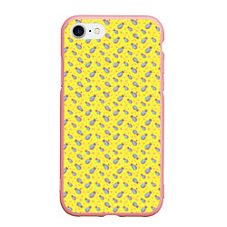 Чехол iPhone 7/8 матовый Pineapple Pattern, цвет: 3D-баблгам