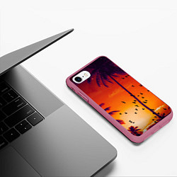 Чехол iPhone 7/8 матовый РАЙСКОЕ НАСЛАЖДЕНИЕ, цвет: 3D-малиновый — фото 2