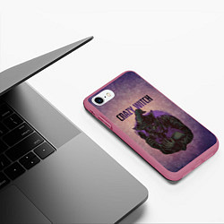 Чехол iPhone 7/8 матовый Crazy Witch, цвет: 3D-малиновый — фото 2