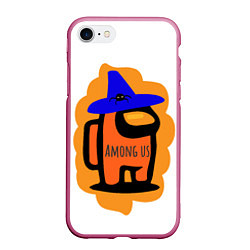 Чехол iPhone 7/8 матовый Among Halloween, цвет: 3D-малиновый