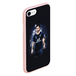 Чехол iPhone 7/8 матовый Lionel Messi Paris Saint-Germain, цвет: 3D-светло-розовый — фото 2