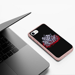 Чехол iPhone 7/8 матовый Metallica Jo Jo, цвет: 3D-светло-розовый — фото 2