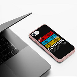 Чехол iPhone 7/8 матовый Макима следит за тобой Человек бензопила, цвет: 3D-светло-розовый — фото 2