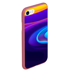 Чехол iPhone 7/8 матовый Аква принт, цвет: 3D-малиновый — фото 2