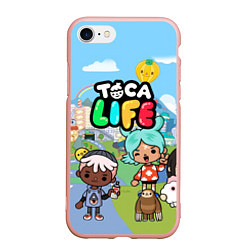 Чехол iPhone 7/8 матовый Toca Life, цвет: 3D-светло-розовый