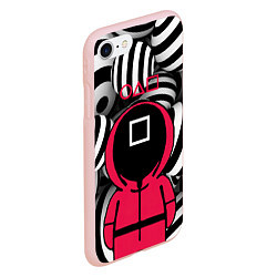 Чехол iPhone 7/8 матовый Игра в кальмара 3D, цвет: 3D-светло-розовый — фото 2