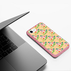 Чехол iPhone 7/8 матовый Гавайские цеты, цвет: 3D-баблгам — фото 2