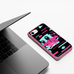 Чехол iPhone 7/8 матовый Игра в кальмара Squid Game ,, цвет: 3D-малиновый — фото 2