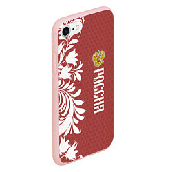 Чехол iPhone 7/8 матовый Сборная России, цвет: 3D-светло-розовый — фото 2