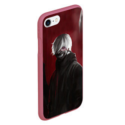 Чехол iPhone 7/8 матовый TOKYO GHOUL ТОКИЙСКИЙ ГУЛЬ ЩЮПАЛЬЦА, цвет: 3D-малиновый — фото 2