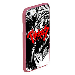 Чехол iPhone 7/8 матовый БЕРСЕРК РИСУНОК BERSERK, цвет: 3D-малиновый — фото 2