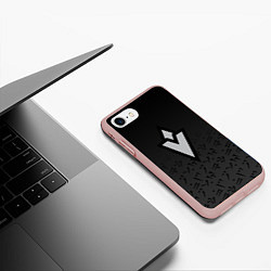 Чехол iPhone 7/8 матовый TES SKYRIM QUEST MARK ЗНАЧОК ЗАДАНИЯ, цвет: 3D-светло-розовый — фото 2