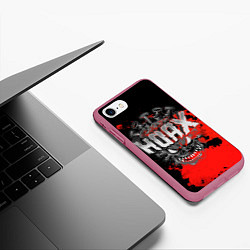Чехол iPhone 7/8 матовый Hoax, цвет: 3D-малиновый — фото 2